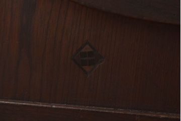 アンティーク家具　大正ロマン　栓材　細かなデザインが魅力的なブックケース(本箱、キャビネット、収納棚)(R-030349)