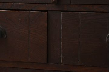 アンティーク家具　大正ロマン　栓材　細かなデザインが魅力的なブックケース(本箱、キャビネット、収納棚)(R-030349)