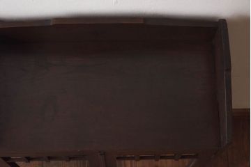 アンティーク家具　大正ロマン　栓材　細かなデザインが魅力的なブックケース(本箱、キャビネット、収納棚)(R-030349)