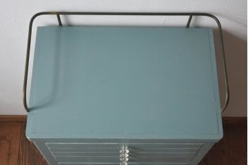 ペイント家具　くすみがかった色合いがお洒落なデンタルキャビネット(収納棚)(R-030350)