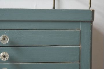 ペイント家具　くすみがかった色合いがお洒落なデンタルキャビネット(収納棚)(R-030350)