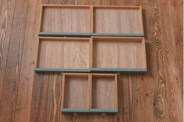 ペイント家具　くすみがかった色合いがお洒落なデンタルキャビネット(収納棚)(R-030350)