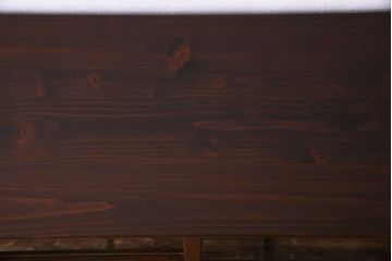 アンティーク家具　大正ロマン　リメイク　花菱模様ガラスがアクセントのキャビネット(戸棚、収納棚)(R-030351)