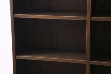ヴィンテージ家具　ビンテージ 永田良介商店 深い色合いが上品な特注品のブックケース(本棚、オープンラック、飾り棚、収納棚)(1)(R-030352)