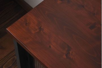 アンティーク家具　和製アンティーク　リメイク　シックでモダンな雰囲気漂うペイントローボード(収納棚、リビングボード)(R-030353)