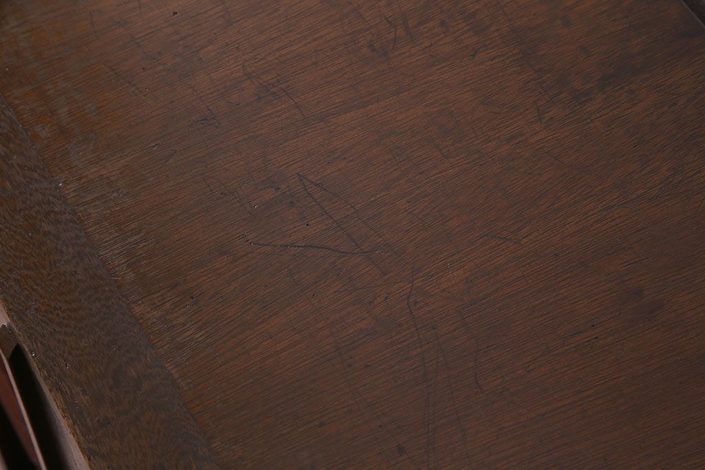 レトロ家具　昭和期　大振りサイズ　レトロモダンなデザインのブックケース(本箱、収納棚)(R-030354)