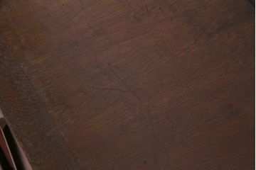 レトロ家具　昭和期　大振りサイズ　レトロモダンなデザインのブックケース(本箱、収納棚)(R-030354)