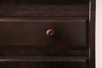 中古　北海道民芸家具　上品な佇まいの2段重ね整理タンス(チェスト、衣装箪笥、引き出し)(R-030355)