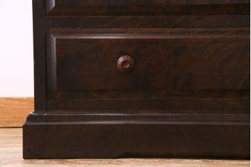 中古　北海道民芸家具　上品な佇まいの2段重ね整理タンス(チェスト、衣装箪笥、引き出し)(R-030355)