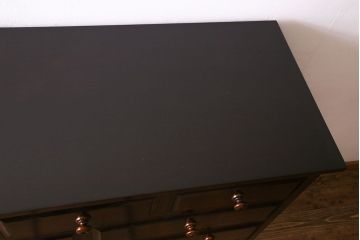中古　北海道民芸家具　上品な佇まいの2段重ね整理タンス(チェスト、衣装箪笥、引き出し)(R-030355)