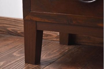 アンティーク家具　大正期　リメイク　古い木の味わいある質感が魅力の収納棚(戸棚、キャビネット、引き出し)(R-030356)