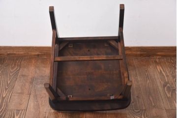 中古　北海道民芸家具　HM645　ゆったりとした座り心地のラダーバックチェア(ダイニングチェア、椅子)(3)(R-030364)