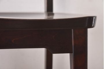 中古　北海道民芸家具　HM645　すっきりとしたデザインのラダーバックチェア(ダイニングチェア、椅子)(1)(R-030366)