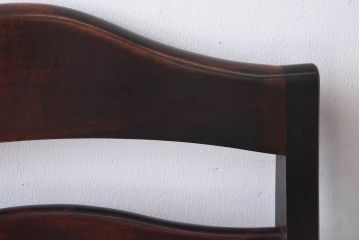 中古　北海道民芸家具　HM645　すっきりとしたデザインのラダーバックチェア(ダイニングチェア、椅子)(1)(R-030366)