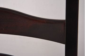 中古　北海道民芸家具　HM645　すっきりとしたデザインのラダーバックチェア(ダイニングチェア、椅子)(2)(R-030367)