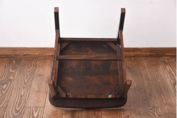 中古　北海道民芸家具　HM645　すっきりとしたデザインのラダーバックチェア(ダイニングチェア、椅子)(2)(R-030367)
