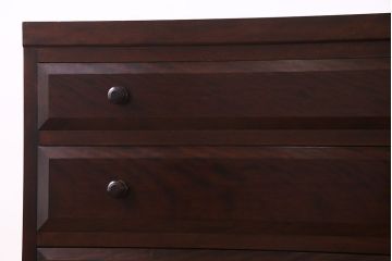 中古　松本民芸家具　リメイク　落ち着いた雰囲気が上品な脚付きローチェスト(引き出し、リビングボード)(R-030368)