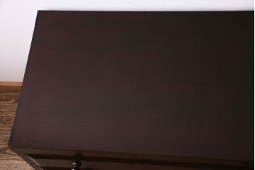 中古　松本民芸家具　リメイク　落ち着いた雰囲気が上品な脚付きローチェスト(引き出し、リビングボード)(R-030368)