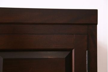 中古　松本民芸家具　リメイク　落ち着いた雰囲気が上品な脚付きローチェスト(引き出し、リビングボード)(R-030368)