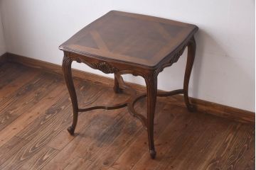 中古　DREXEL HERITAGE(ドレクセルヘリテイジ)　old continent(オールドコンチネント)　高級感漂うサイドテーブル(ランプテーブル)(定価約37万円)(R-030370)