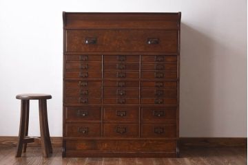 アンティーク家具　イギリスアンティーク　オーク材　作りの良い最高級スタッキングチェスト(引き出し)(R-030372)