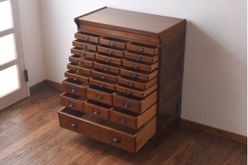 アンティーク家具　イギリスアンティーク　オーク材　作りの良い最高級スタッキングチェスト(引き出し)(R-030372)