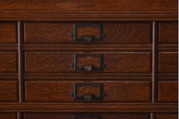 アンティーク家具　イギリスアンティーク　オーク材　作りの良い最高級スタッキングチェスト(引き出し)(R-030372)