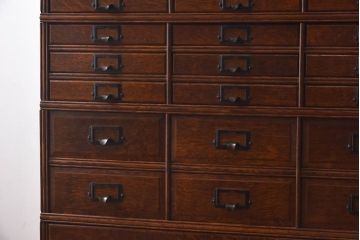 アンティーク家具　イギリスアンティーク　オーク材　作りの良い最高級スタッキングチェスト(引き出し)(R-030372)