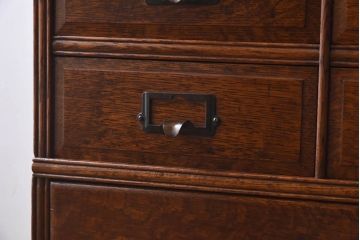 アンティーク家具　イギリスアンティーク　オーク材　作りの良い最高級スタッキングチェスト(引き出し)(R-030372)