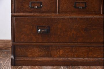 アンティーク家具　イギリスアンティーク　オーク材　作りの良い最高級スタッキングチェスト(引き出し)(R-030372)