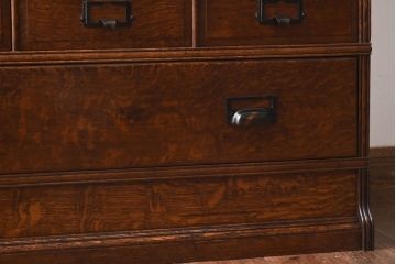 アンティーク家具　イギリスアンティーク　オーク材　作りの良い最高級スタッキングチェスト(引き出し)(R-030372)