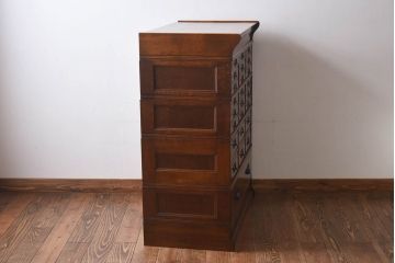 アンティーク家具　イギリスアンティーク　オーク材　作りの良い最高級スタッキングチェスト(引き出し)(R-030372)
