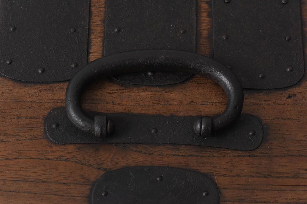 アンティーク雑貨　和製アンティーク　桐材　味わいのある柔らかな風合いが魅力的な硯箱(小引き出し)(R-030380)