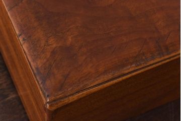 アンティーク雑貨　昭和初期　クスノキ材　光沢のある木肌が美しい文箱(木箱、収納箱)(R-030381)