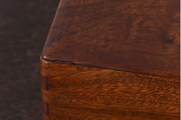 アンティーク雑貨　昭和初期　クスノキ材　光沢のある木肌が美しい文箱(木箱、収納箱)(R-030381)