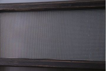 大正ロマン　ペイント　色ガラス シックな雰囲気漂うガラス戸2枚セット(引き戸)(R-030383)