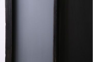 大正ロマン　ペイント　色ガラス シックな雰囲気漂うガラス戸2枚セット(引き戸)(R-030383)