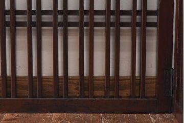 アンティーク雑貨　古民具　ヒノキ材　シンプルで使い勝手の良い帳場格子(パーテーション、衝立)(R-030400)
