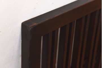 アンティーク雑貨　古民具　ヒノキ材　シンプルで使い勝手の良い帳場格子(パーテーション、衝立)(R-030400)