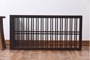 アンティーク雑貨　古民具　ヒノキ材　シンプルで使い勝手の良い帳場格子(パーテーション、衝立)(R-030400)