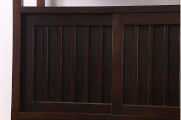 中古　松本民芸家具　530型　和の雰囲気が魅力的な茶タンス(茶箪笥、飾り棚)(定価約36万3千円)(R-030402)