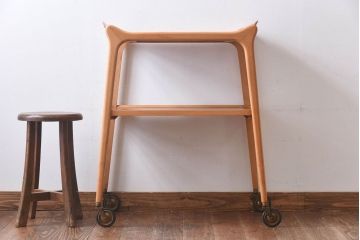 ヴィンテージ家具　イギリスビンテージ　THE GLYDER　天板がトレーにもなるトロリーワゴン(ティートロリー、サイドテーブル)(R-030413)