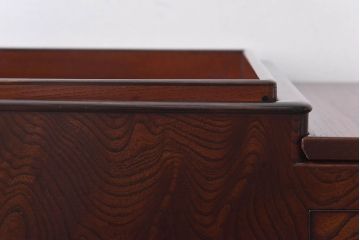 アンティーク雑貨　和製アンティーク　欅材製　はっきりとした杢目が美しい火鉢(R-030414)