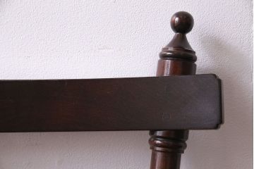 中古美品　松本民芸家具　丸型一面鏡ドレッサー・南京小椅子セット(定価合わせて約45万円)(R-030415)