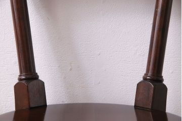 中古美品　松本民芸家具　丸型一面鏡ドレッサー・南京小椅子セット(定価合わせて約45万円)(R-030415)