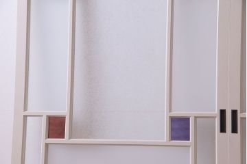 ラフジュ工房オリジナル　優しげで愛らしいカラーの引き戸(建具、ガラス戸)2枚セット