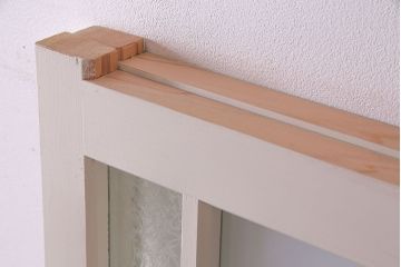 ラフジュ工房オリジナル　優しげで愛らしいカラーの引き戸(建具、ガラス戸)2枚セット