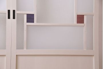 ラフジュ工房オリジナル　優しげで愛らしいカラーの引き戸(建具、ガラス戸)2枚セット