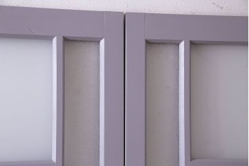 ペイント建具　色ガラス　淡いカラーに色ガラスが映えるガラス戸4枚セット(引き戸、建具)(R-030419)