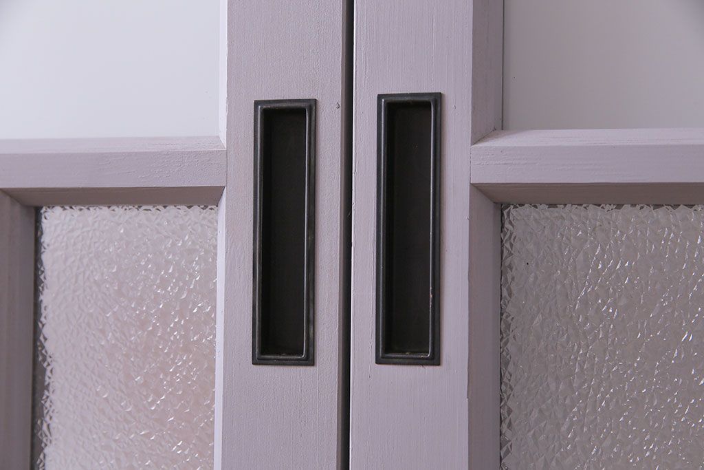 ペイント建具　色ガラス　淡いカラーに色ガラスが映えるガラス戸4枚セット(引き戸、建具)(R-030419)